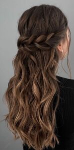 half-up half-down hairstyle