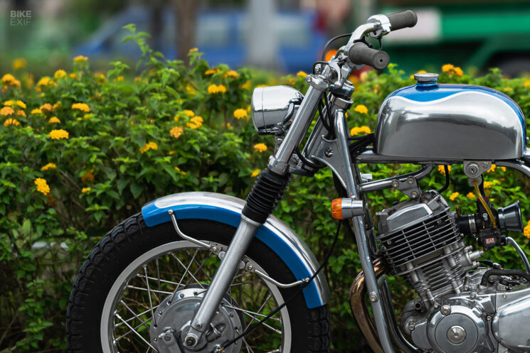 Custom built Yamaha SR150 bobber by Balls Custom, Taiwan