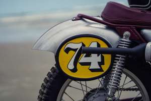 1974 Suzuki GT185 two-stroke vintage enduro by Knuckle Whackjob