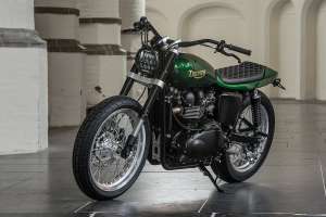 2015 Triumph Bonneville T100 street tracker by Rno Cycles
